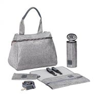 Lassig Womens Glam Rosie Baby Diaper Bag, Anthracite Glitter Silver