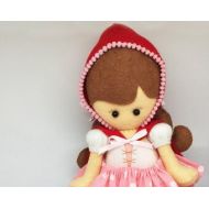 LastanzadiElena Little Red Riding Hood in felt-handmade doll-baby gift
