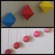 LatelierdeFinnwe Mobile, Montessori, octahedral and Gobbi, quality materials. Set of 2