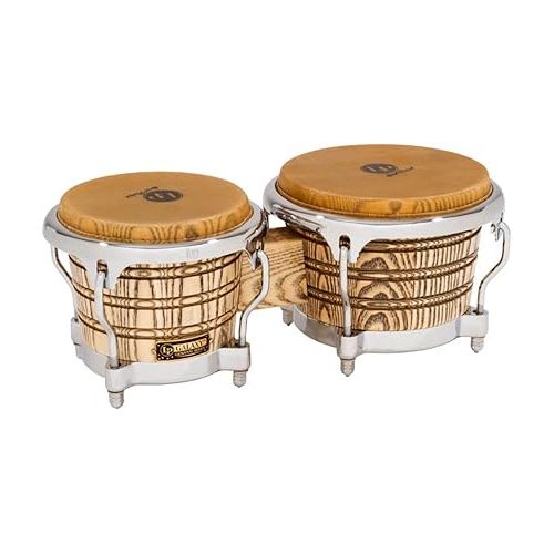  Latin Percussion LP Galaxy Giovanni Series Bongos - Natural/Chrome Natural 8.625-inch