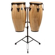 Latin Percussion Aspire Wood Conga/Tumba Set with Stand - 11/12 inch Natural