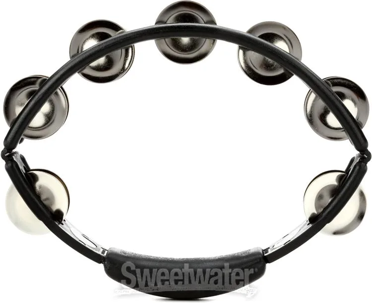  Latin Percussion Cyclops Handheld Tambourine - Black with Steel Jingles