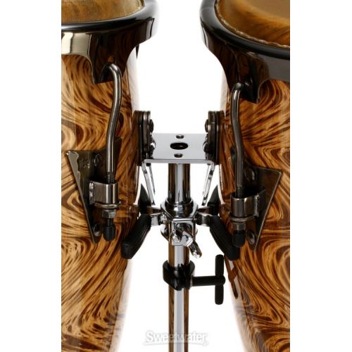  Latin Percussion Aspire Series Conga Set with Brushed Nickel Hardware - 10/11 inch Havana Cafe