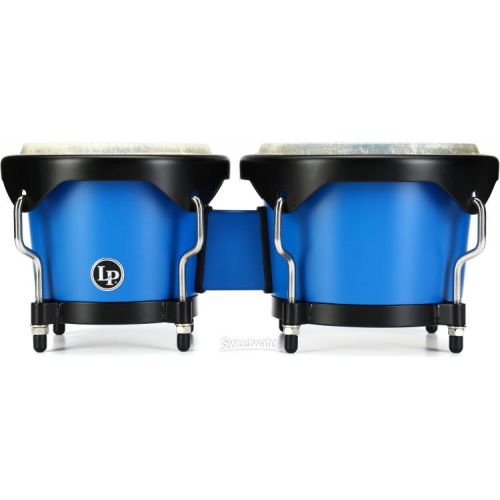  Latin Percussion Discovery Bongo Set - Race Car Blue Demo