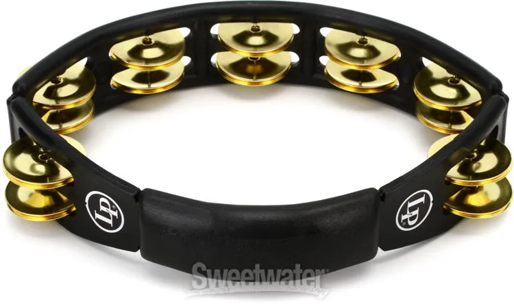  Latin Percussion Cyclops Handheld Tambourine - Black with Brass Jingles