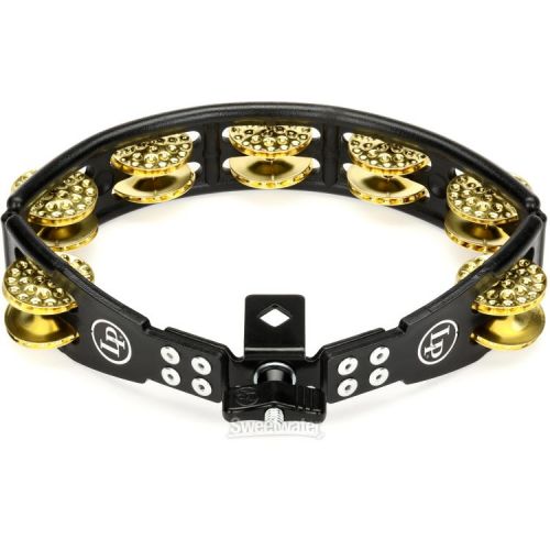  Latin Percussion Cyclops Mountable Tambourine - Black with Dimpled Brass Jingles