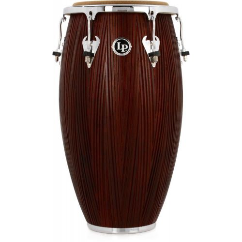  Latin Percussion Matador Wood Conga Set with Bongos and Stand - 11-/11.75-/12.5-inch Red Carved Mango - Sweetwater Exclusive