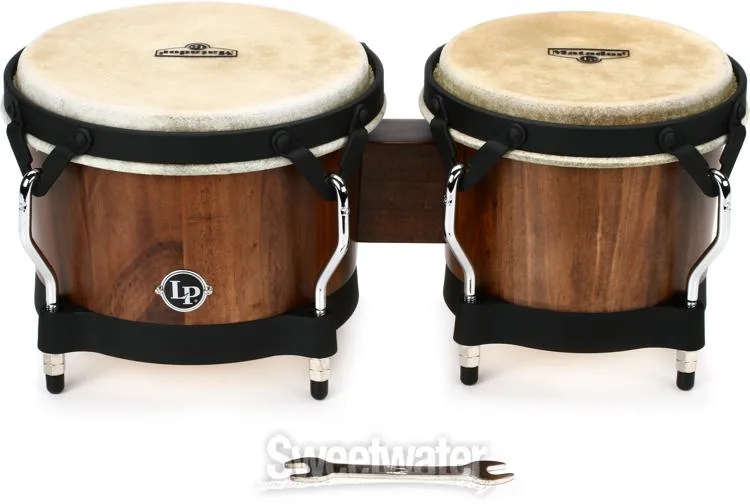  Latin Percussion Matador Traditional Bongos - Whiskey Barrel