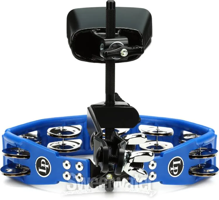  Latin Percussion Cyclops Tambourine with City Cowbell and Mount Pack