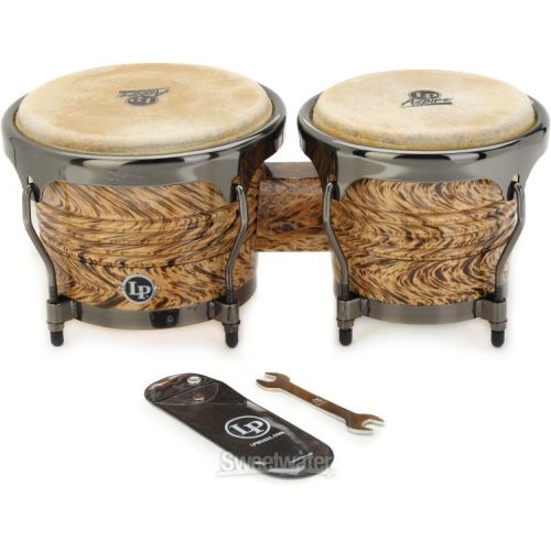  Latin Percussion Aspire Bongos - Havana Cafe with Brushed Nickel Hardware