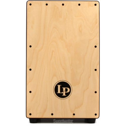  Latin Percussion LP1426 Adjustable Snare Cajon with Pedal and Tambourine Pedal Bundle