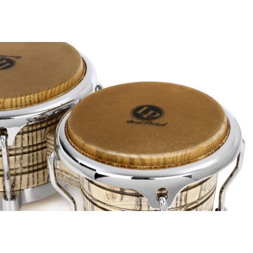  Latin Percussion Galaxy Giovanni Signature Bongos - Natural/Chrome