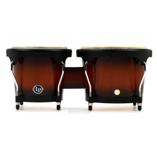  Latin Percussion Aspire Wood Bongos - Vintage Starburst with Black Hardware