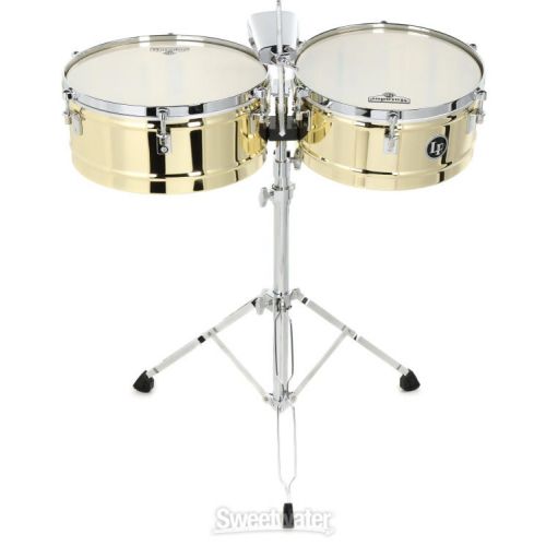  Latin Percussion Matador 14-inch and 15-inch Timbales - Brass