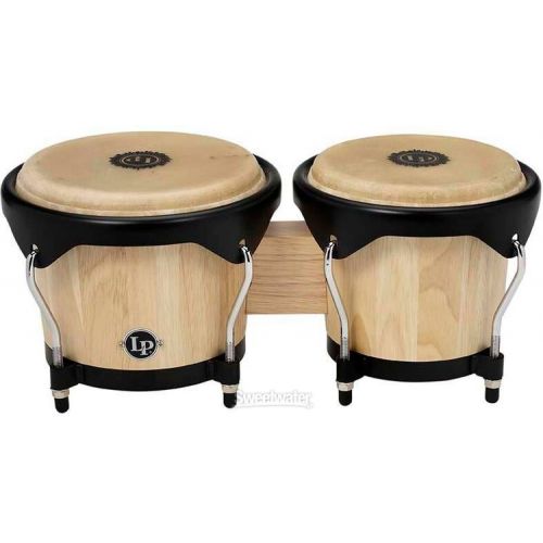  Latin Percussion City Wood Bongos, Shakers, and Tambourine Bundle