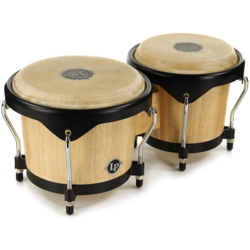  Latin Percussion City Wood Bongos, Shakers, and Tambourine Bundle