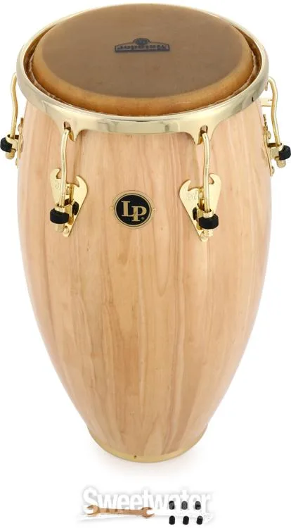  Latin Percussion Matador Wood Conga with Gold Hardware - 11.75 inch Natural