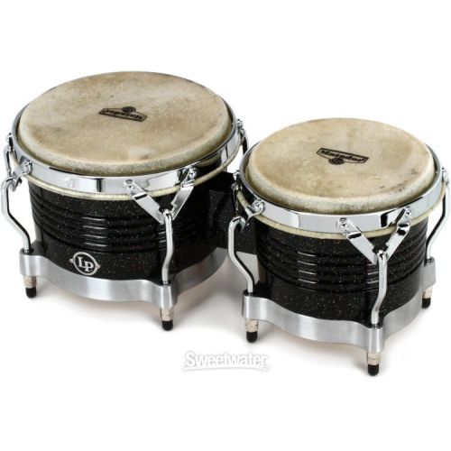  Latin Percussion Matador Wood Bongos - Black Nebula - Sweetwater Exclusive