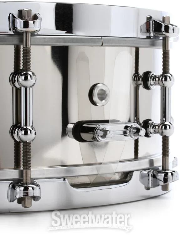  Latin Percussion Stainless Steel Salsa Snare - 4.5 x 12-inch