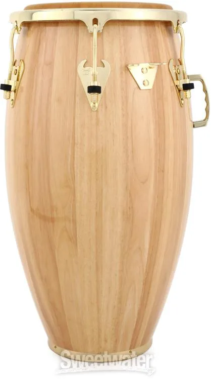  Latin Percussion Matador Wood Tumba with Gold Hardware - 12.5 inch Natural