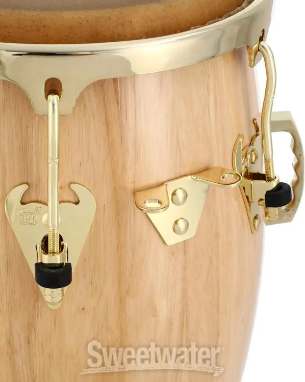  Latin Percussion Matador Wood Tumba with Gold Hardware - 12.5 inch Natural