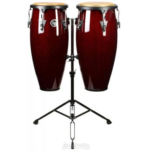  Latin Percussion Aspire Wood Conga Set - 10/11 inch Dark Wood