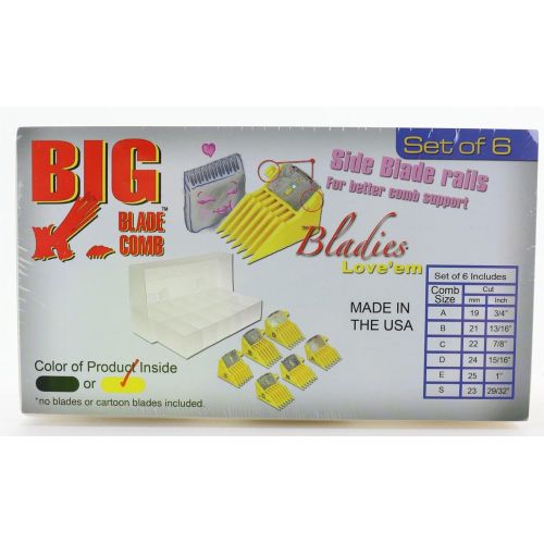  Laube Big K Style Blade Combs (Set of 6)