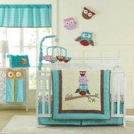Laugh, Giggle & Smile Spotty Owls 10 Piece Crib Bedding Set