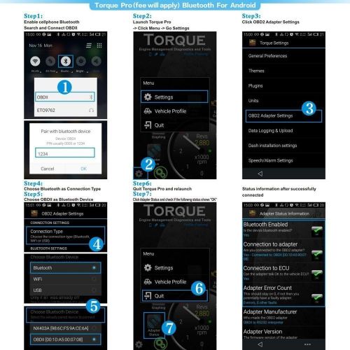  Launchh Mestart OBDII OBD2 Bluetooth Car Diagnostic Scan Tool Auto OBD Scanner for Android Devices