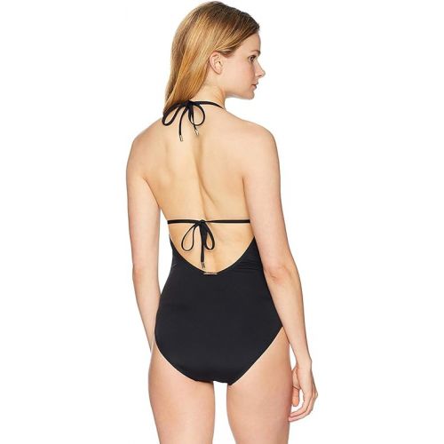  Laundry by Shelli Segal Women's Standard Embroidered Solids Scoop Back One Piece Swimsuit