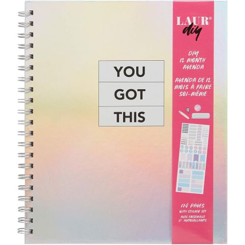  LaurDIY School Unicorn Collection Monthly School Planner and Cute Sticker Sheet, 170 Pages