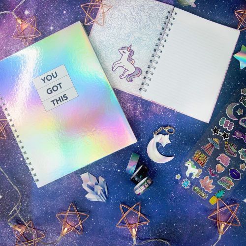  LaurDIY School Unicorn Collection Monthly School Planner and Cute Sticker Sheet, 170 Pages