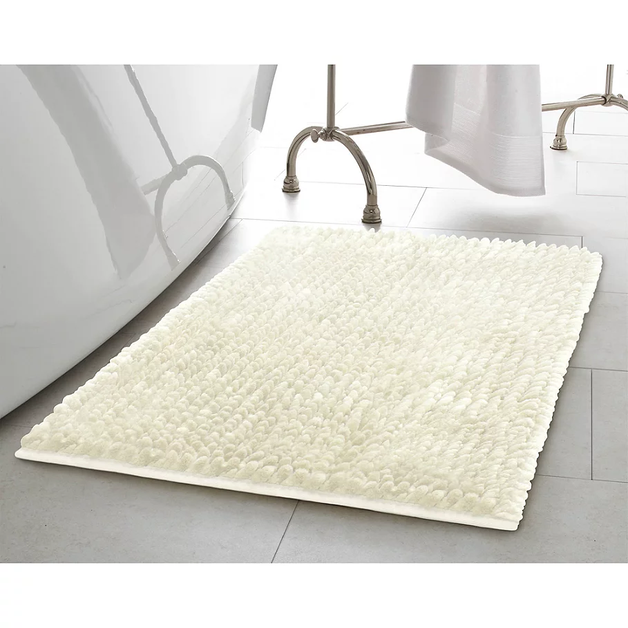  Laura Ashley Butter Chenille Bath Rug