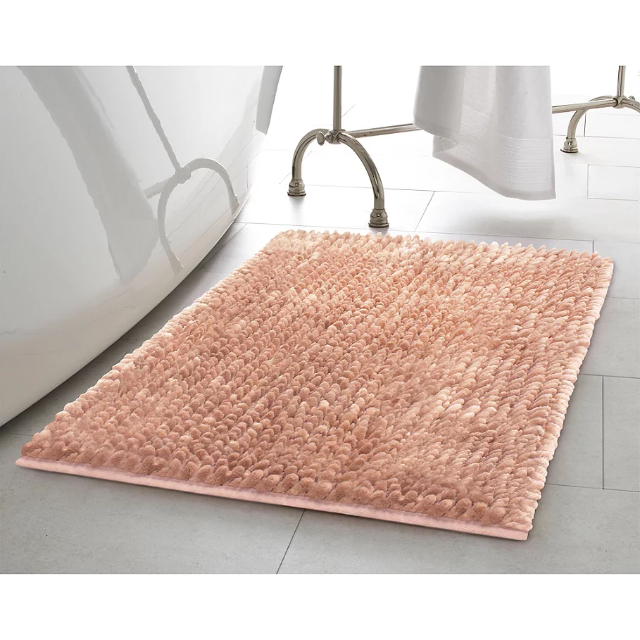  Laura Ashley Butter Chenille Bath Rug