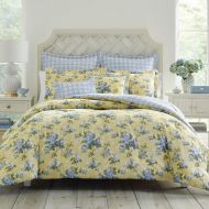 Laura Ashley USHS8K1049564 Comforter Set, Twin, Pastel Yellow