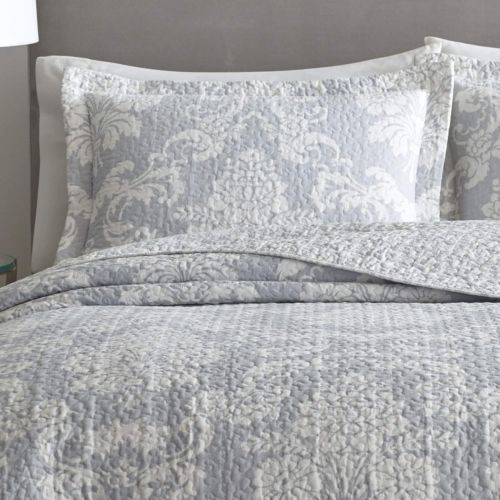  Laura Ashley Venetia Duck Egg Quilt Set, King