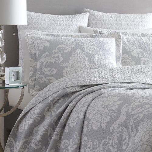  Laura Ashley Venetia Duck Egg Quilt Set, King