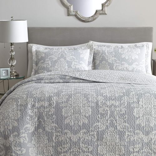  Laura Ashley Venetia Duck Egg Quilt Set, King