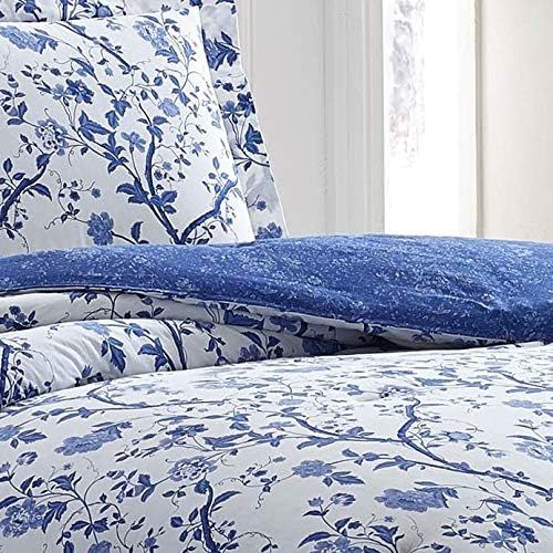  Laura Ashley 211390 Charlotte Comforter Set, Blue, Full