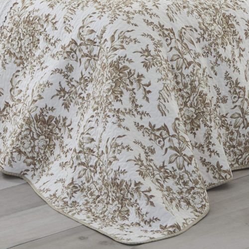  Laura Ashley Bedford Cotton Reversible Quilt Set, King