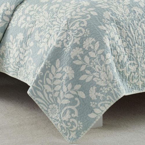  Laura Ashley Rowland Blue Quilt Set, King