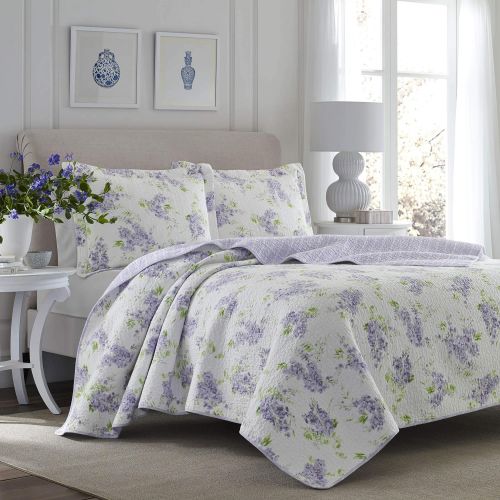  Laura Ashley Keighley Lilac Quilt Set, King