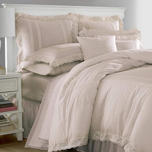  Laura Ashley Annabella Blush Duvet Cover Set, FullQueen