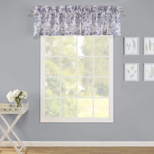  Laura Ashley Annalise Floral Window Valance, Medium Grey