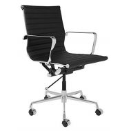 Laura Davidson SOHO Ribbed Management Office Chair (Black)