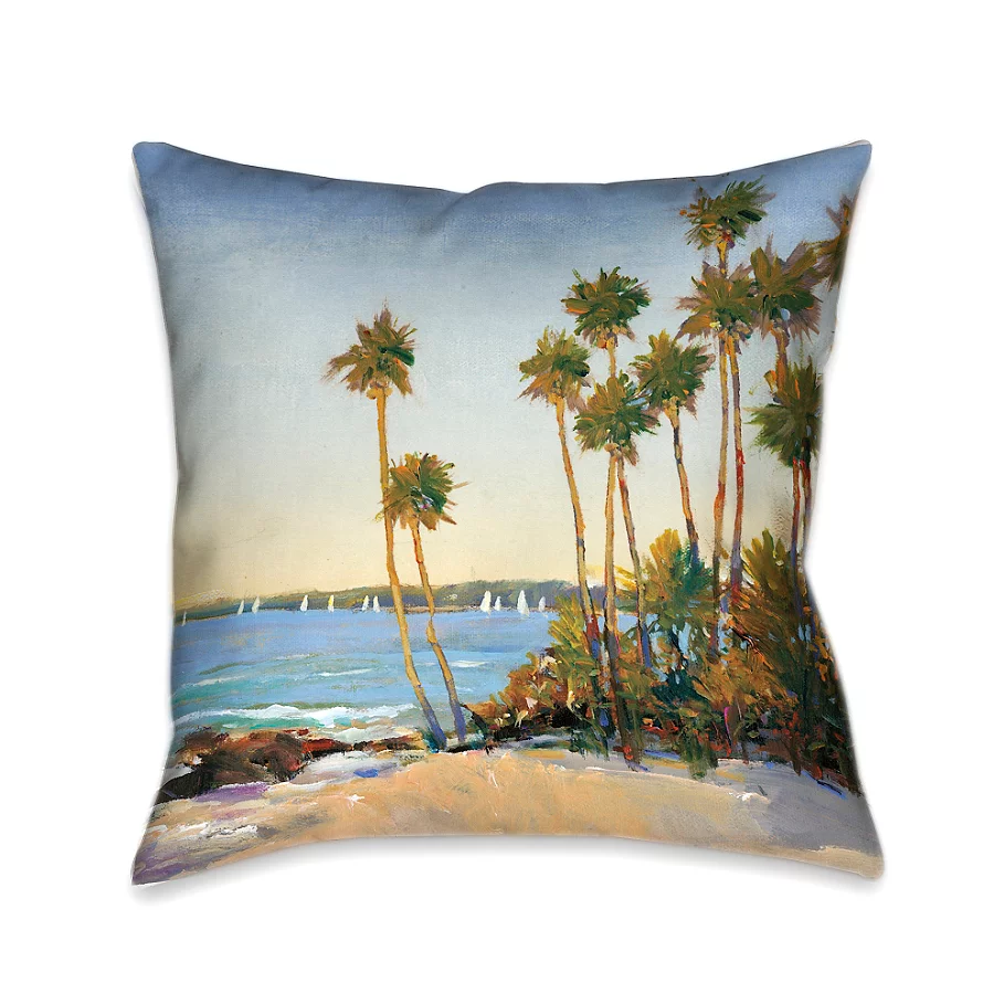 Laural Home Distant Shore Square Throw Pillow