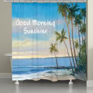 Laural Home Tropical Breeze Shower Curtain in BlueGreen