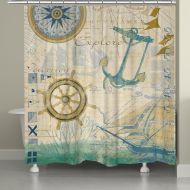 Laural Home Mariners Sentiment Shower Curtain, 71 x 74