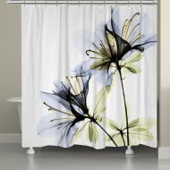 Laural Home Azalea Shower Curtain, 71 x 74, Blue/Green