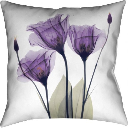  Laural Home GH18X18DP Lavender Hope Decorative Pillow,PurpleWhite